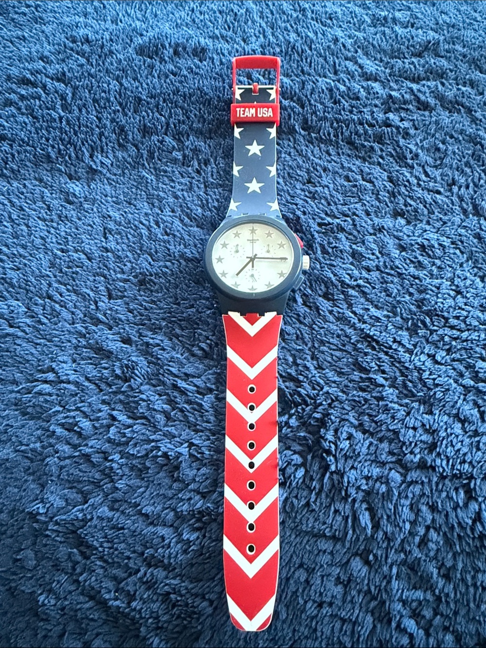 Swatch Watch 2018 Olympic Team USA Winter Olympics Chrono Watch